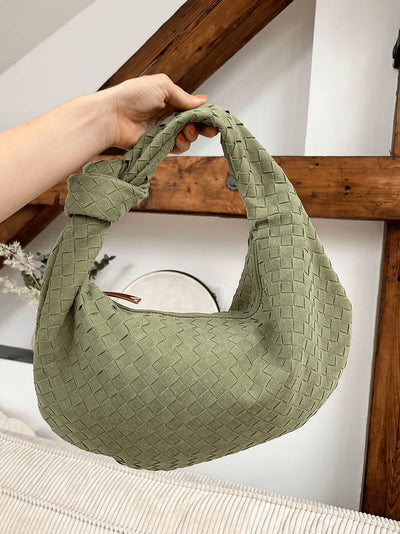 Sac tressé en daim moyen