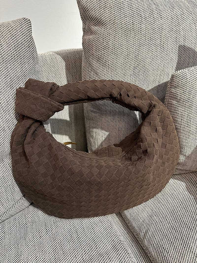 Sac tressé en daim moyen