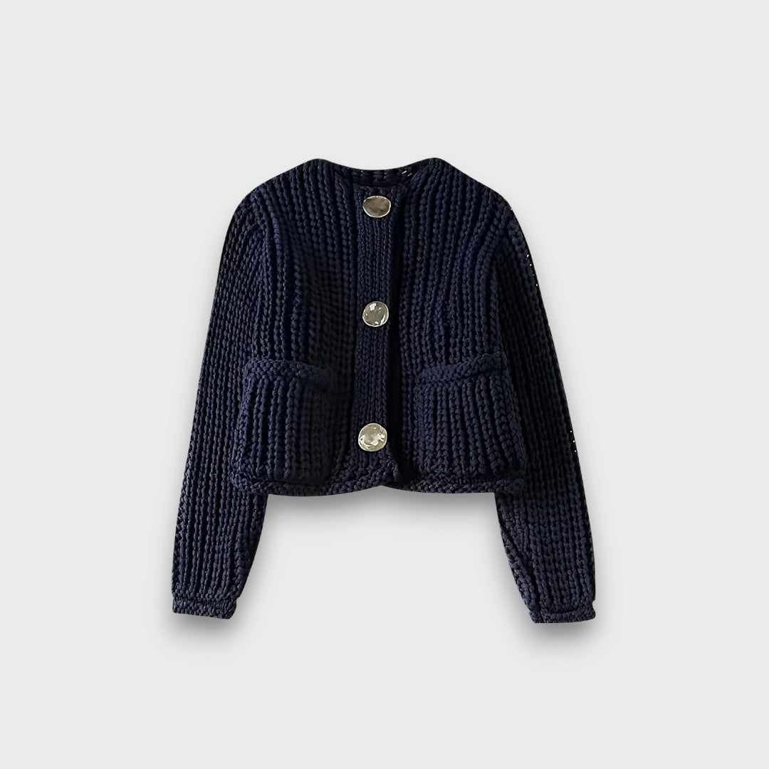 Moretta – Cardigan court en grosse maille