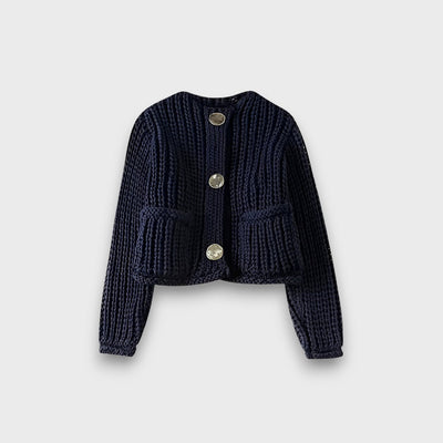 Moretta – Cardigan court en grosse maille