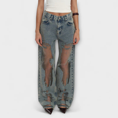 Rayne - Jean bleu transparent en denim Trixie