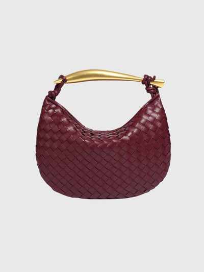 Blanc | Sac tissé structuré de luxe