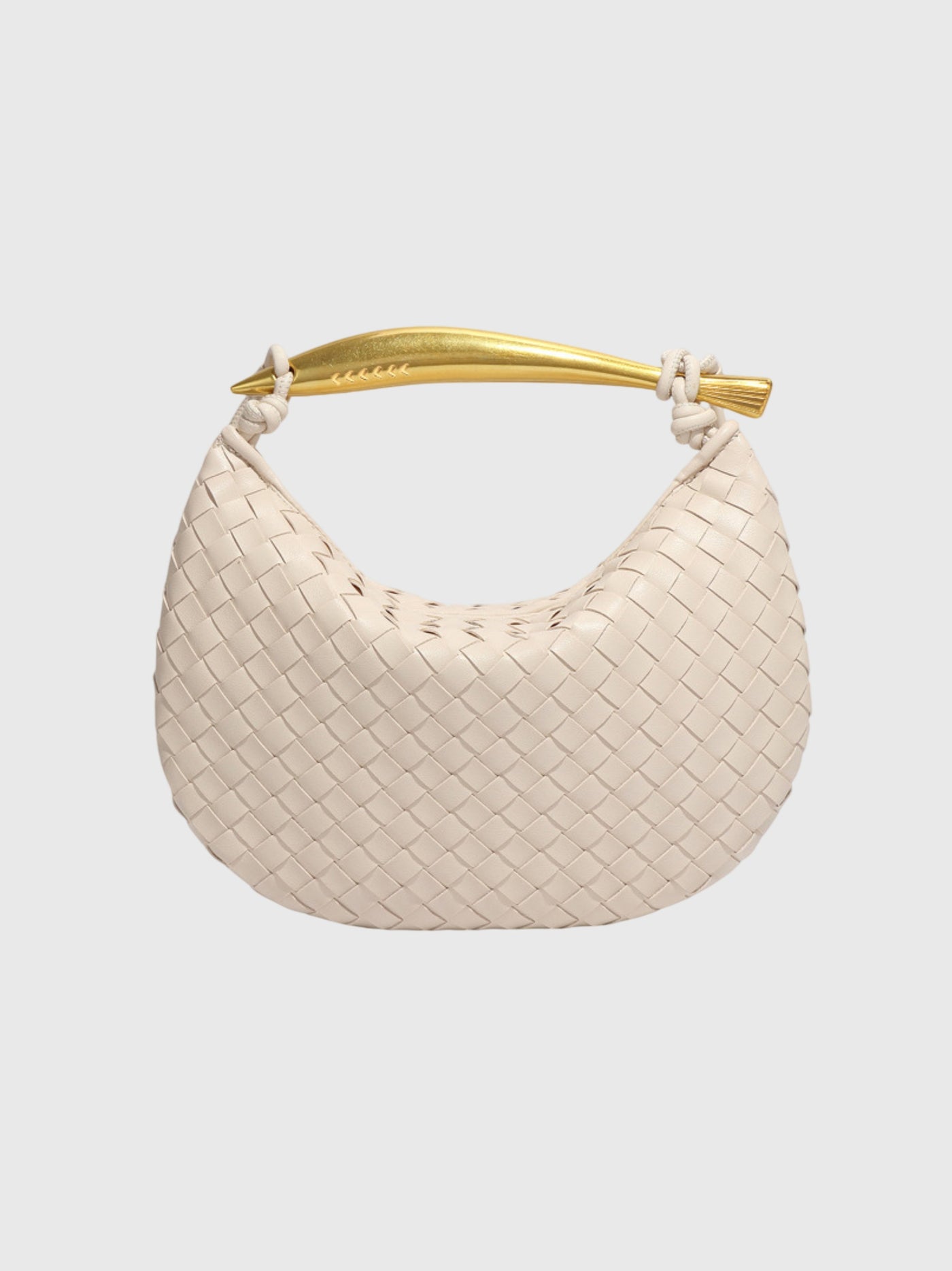 Blanc | Sac tissé structuré de luxe