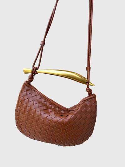 Blanc | Sac tissé structuré de luxe