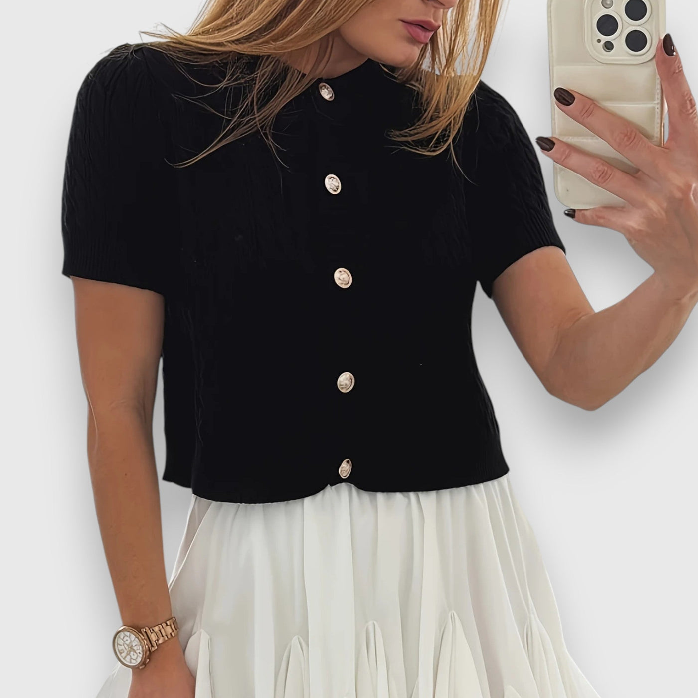Liova – Cardigan court à boutons