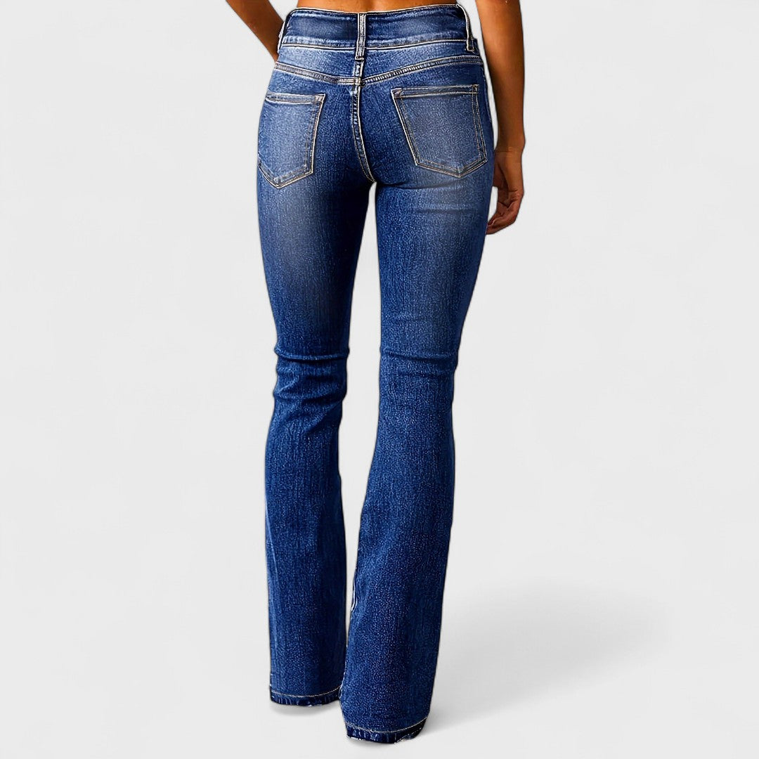 Marylène - Jean taille haute à jambes larges et tendance