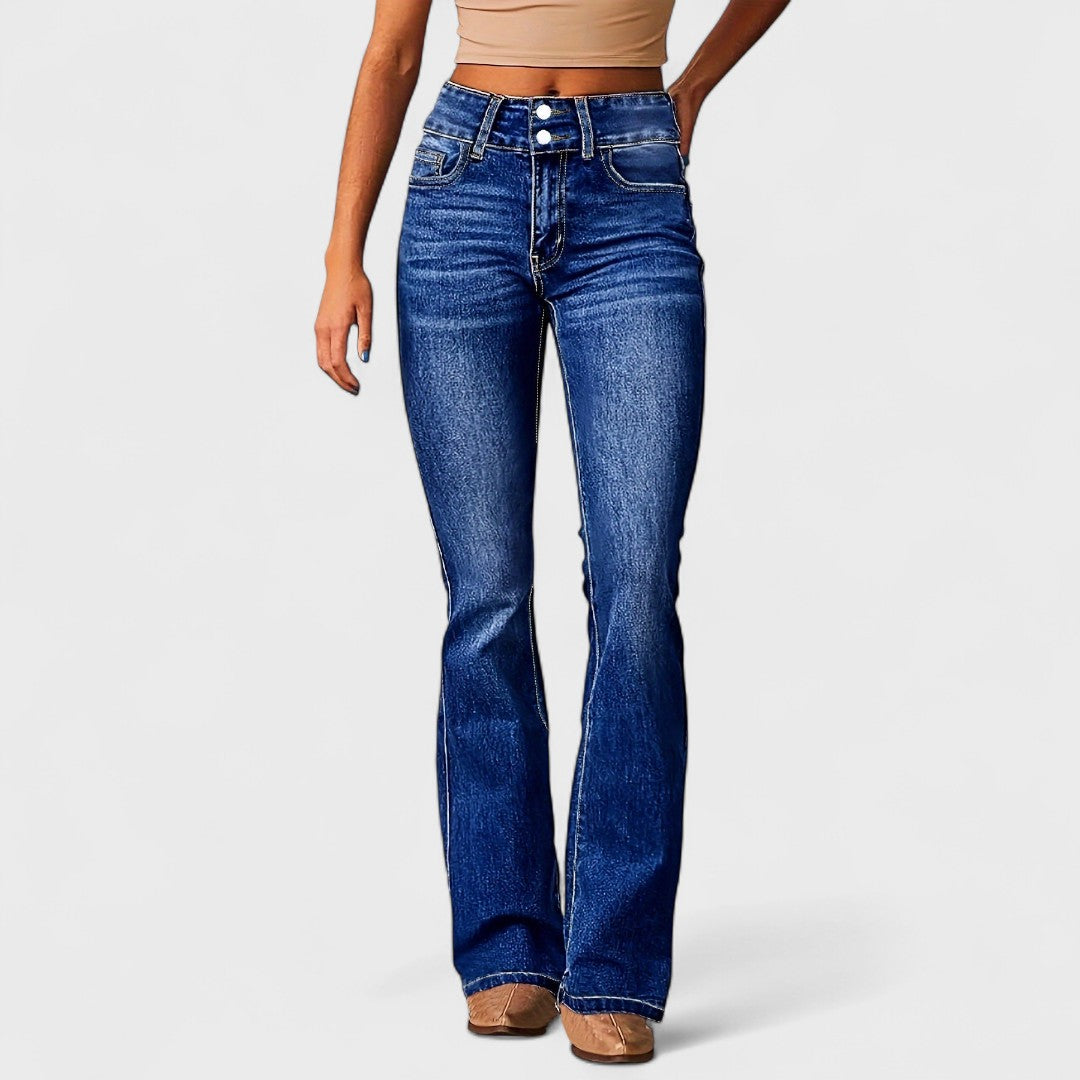 Marylène - Jean taille haute à jambes larges et tendance